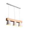 Suspension en bois avec abat-jour en métal Nordic