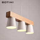 Suspension en bois avec abat-jour en métal Nordic