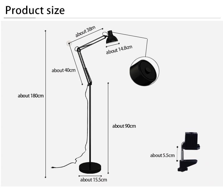 Lampadaire design ajustable Modern