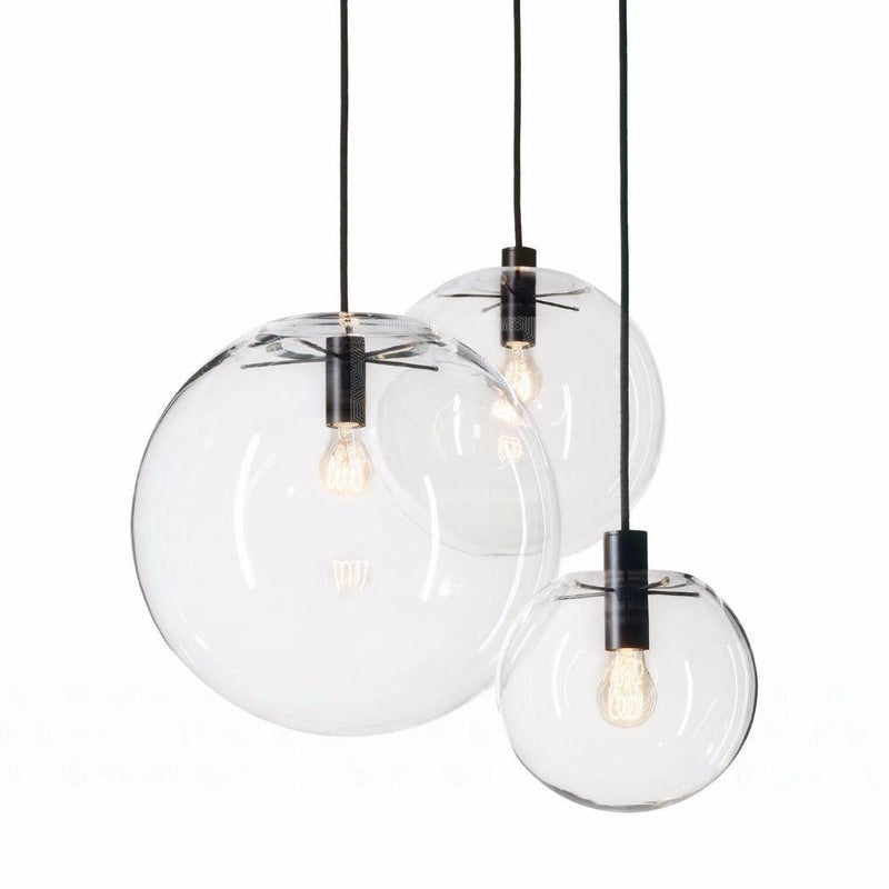 pendant light in chrome-plated glass Nordic Globe