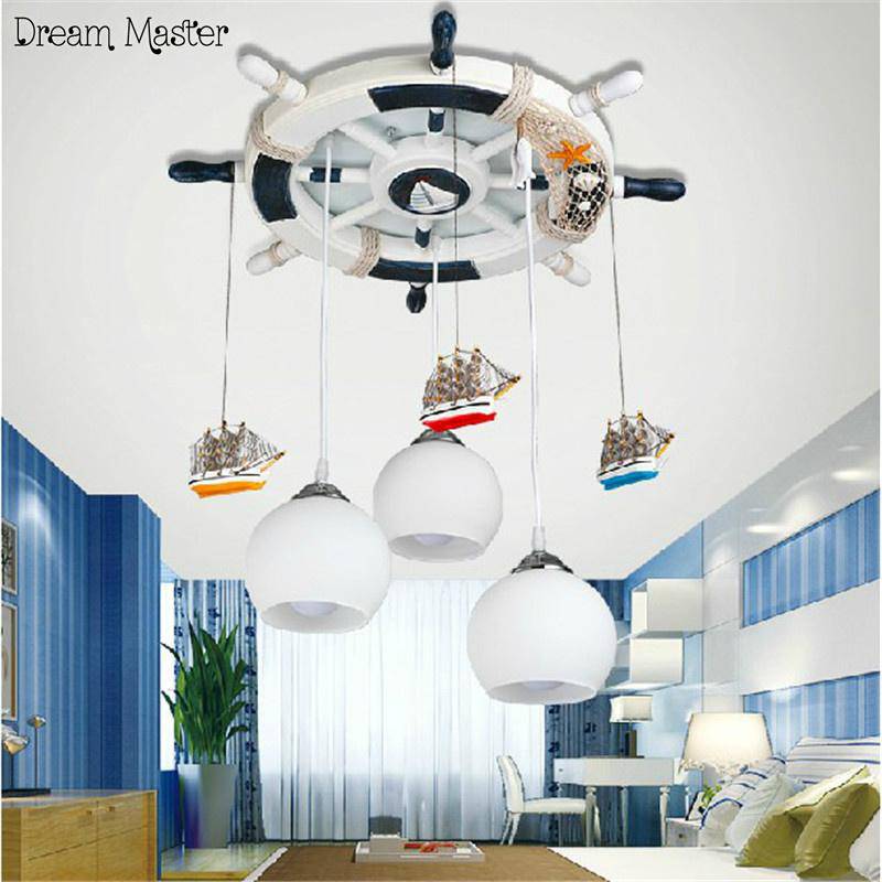 Child's ceiling boat and wheel bar