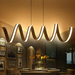 Lustre design à LED en spirale