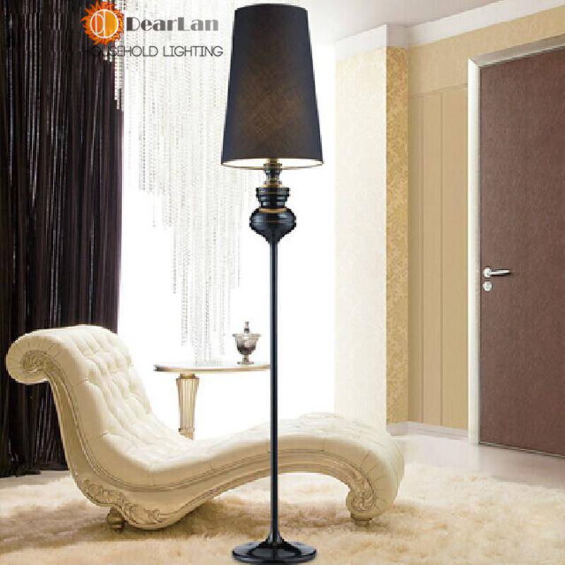 Lampadaire rustique avec abat-jour tissu