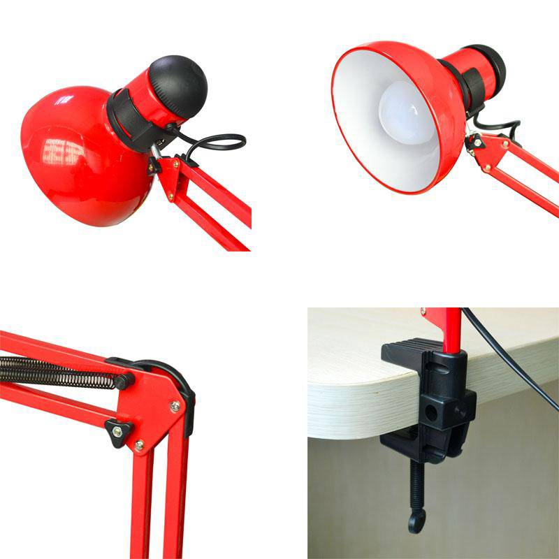 Lampe de bureau avec bras articulé de qualité (noir, blanc ou rouge) - vue 4 sur 3