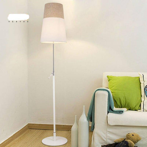 Floor lamp with lampshade in Light fabric