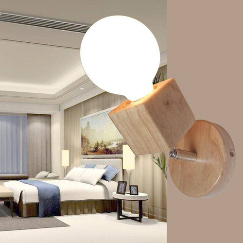 wall lamp Adjustable Oak Wood