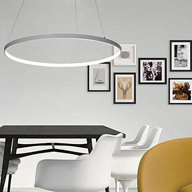 Lustre LED cercle suspendu design 80cm