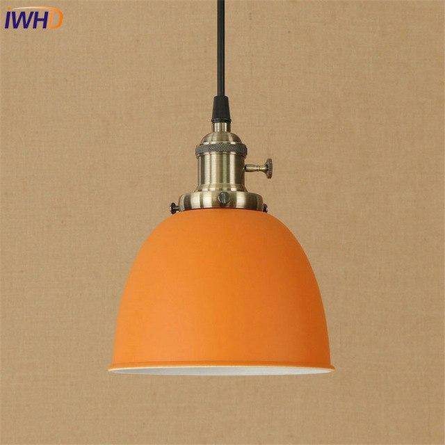 LED pendant light with colorful shade Style