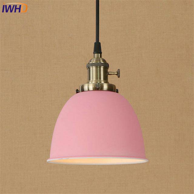 LED pendant light with colorful shade Style