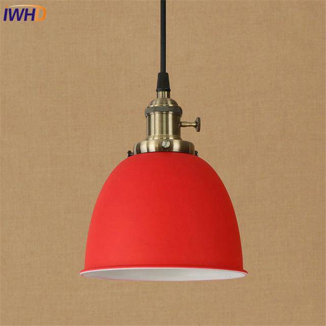 LED pendant light with colorful shade Style