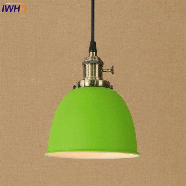 LED pendant light with colorful shade Style