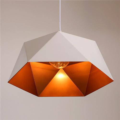 Geometric design pendant light Polygon Diamond White