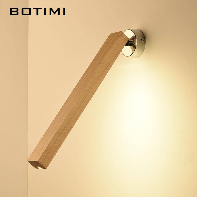 wall lamp Design LED rectangular wooden Creative