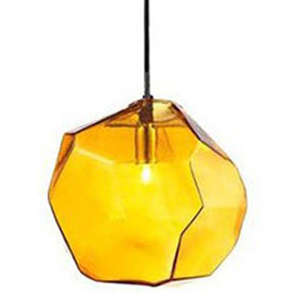 Design pendant light in color geometric glass