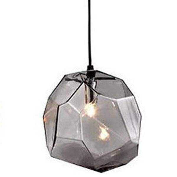 Design pendant light in color geometric glass