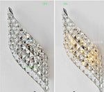 Applique murale LED diagonale en cristal