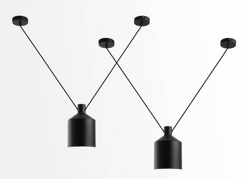 Design modern pendant light black loft style