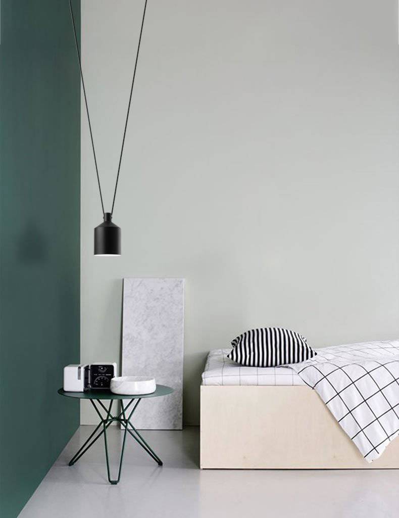 Lámpara de suspensión design moderno estilo loft negro