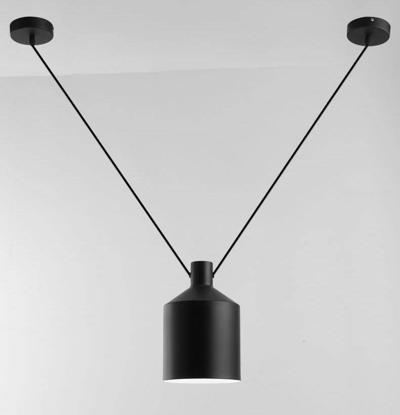 Suspension design moderne noir style loft - vue 7 sur 9
