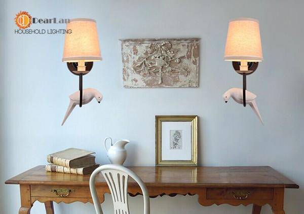 Applique murale LED avec abat-jour et oiseau perché - vue 4 sur 6