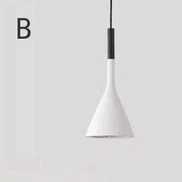 pendant light LED design with lampshade conical cement