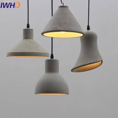 LED Design pendant light in cement (several shapes)