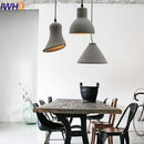 Suspensions design à LED en ciment (plusieurs formes)