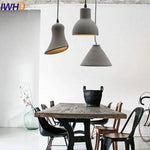 Suspensions design à LED en ciment (plusieurs formes)