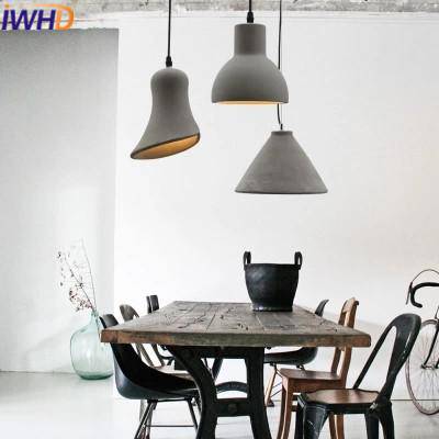 LED Design pendant light in cement (several shapes)