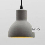 Suspensions design à LED en ciment (plusieurs formes)