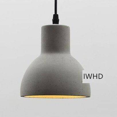 LED Design pendant light in cement (several shapes)