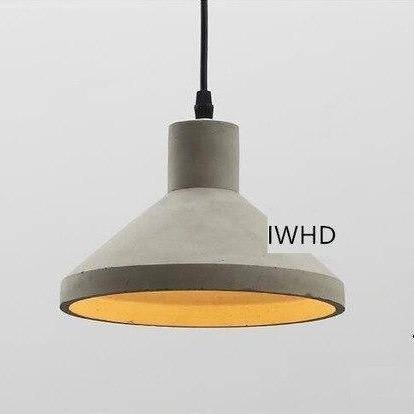LED Design pendant light in cement (several shapes)