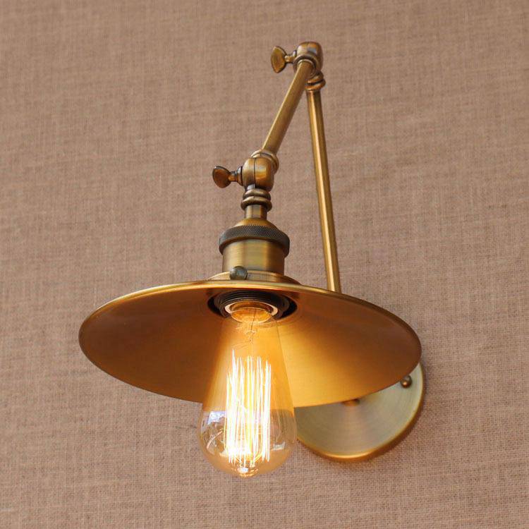 wall lamp gold-plated Antique Style Swing Arm