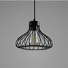 Suspension design industriel avec lampe en cage