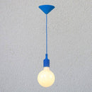 Suspension fil coloré et ampoule Tea Shop