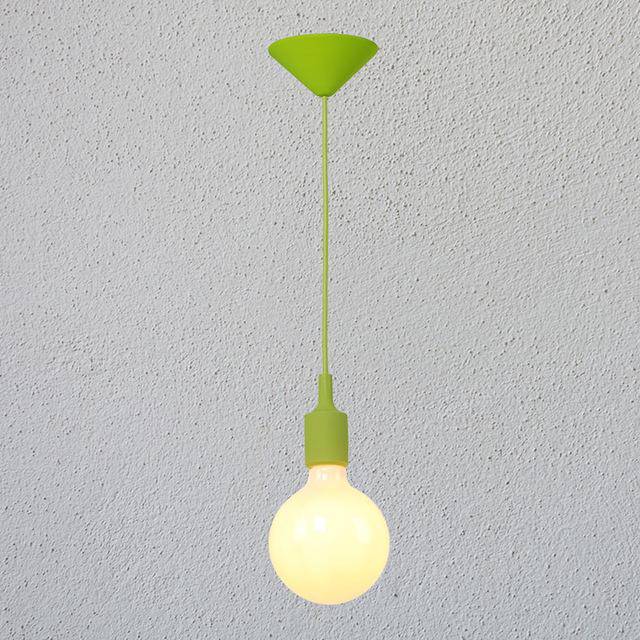 Colorful wire pendant light and Tea Shop Bulb