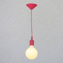 Suspension fil coloré et ampoule Tea Shop