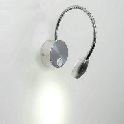 wall lamp LED wall mounted chrome with articulated arm