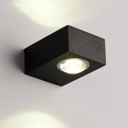 Applique murale à LED carré Noir