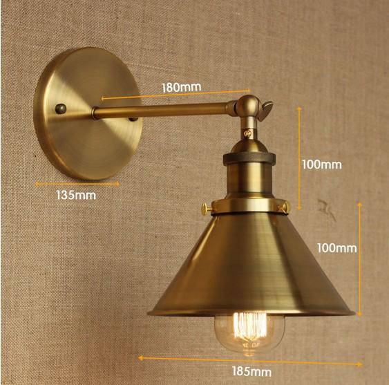 wall lamp Antique gold-plated industrial copper style wall hanging