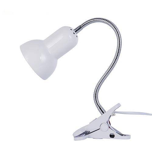 Adjustable LED clip lamp for reading (black or white)