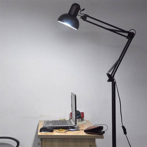 Floor lamp on stand with articulated arm colours