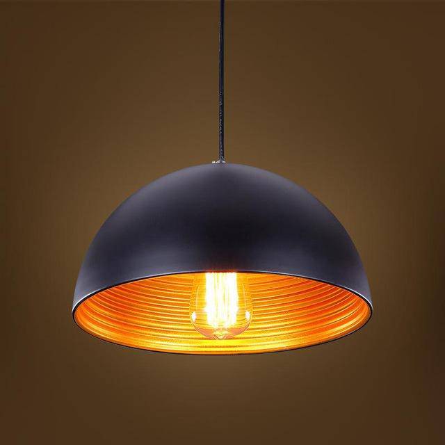 Classic chic Half ball pendant light (black or white)