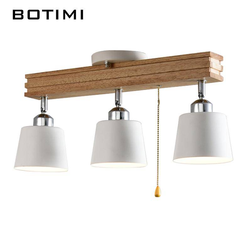Plafonnier LED ajustable en bois et métal - vue 6 sur 7