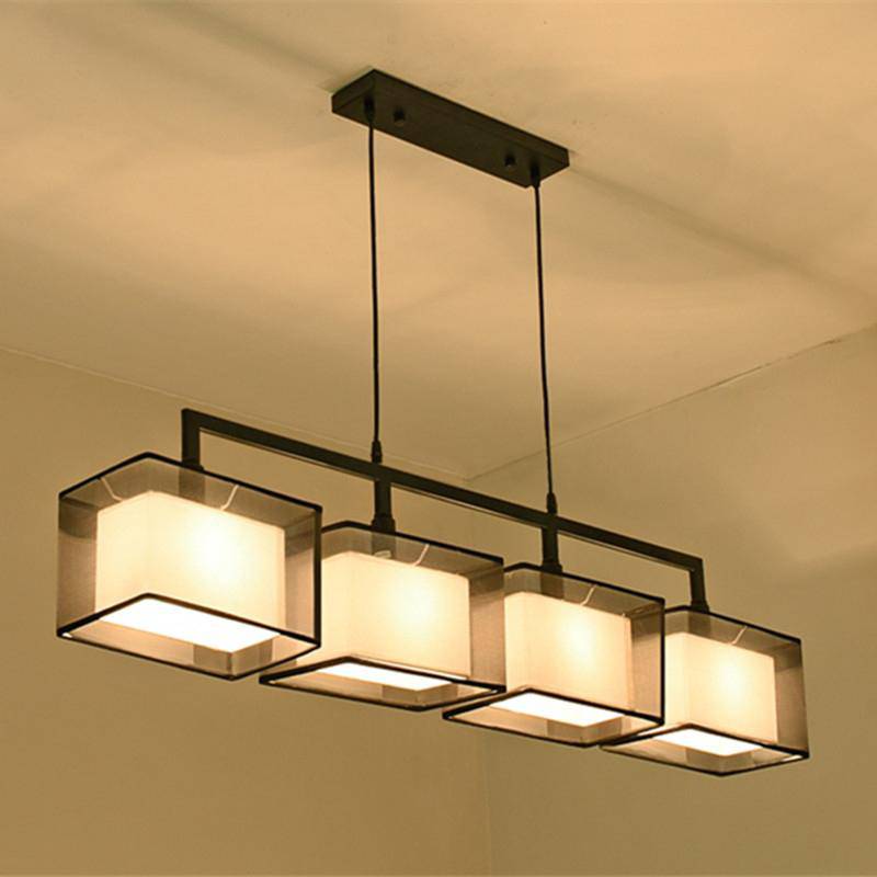Suspension cubiques style Nordic avec plusieurs lampes