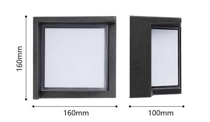 Applique extérieur LED carrée noire Porch - vue 4 sur 4