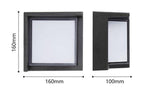 Applique extérieur LED carrée noire Porch