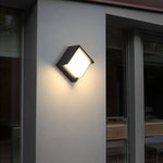 Applique extérieur LED carrée noire Porch