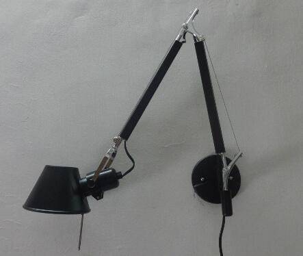 wall lamp chrome wall-mounted with aluminium articulated arm Foldable