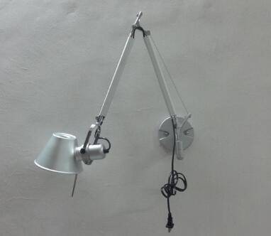 wall lamp chrome wall-mounted with aluminium articulated arm Foldable